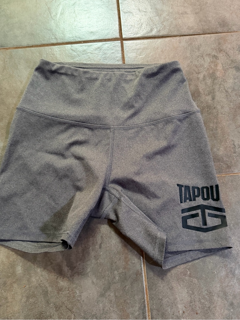 Tapout Women's High-Waist Charcoal Gray Bike Shorts